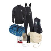 Enespro 40 Cal Arc Flash Jacket & Bib Kit with Standard Hood AND Gloves in Navy